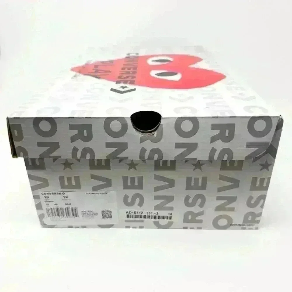 BRAND NEW IN BOX WITH TAGS COMME DES GARÇONS PLAY CONVERSE X CDG PLAY WHITE SHOE - Picture 6 of 6